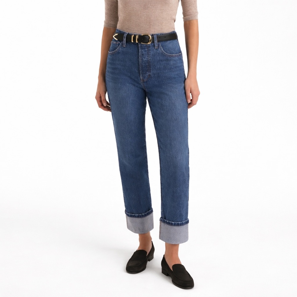 Favorite Daughter 28x28 Valentina Straight 0398 Jean Essex blue high rise leg